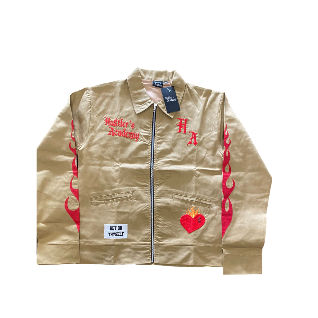 Beige & Red
