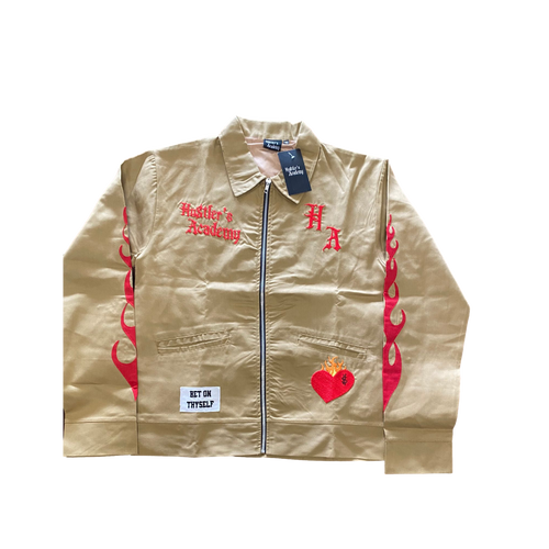 Beige & Red